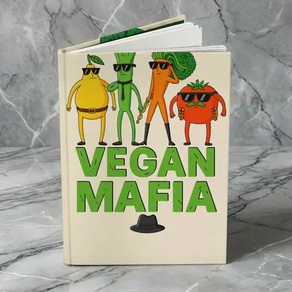 Vegan Mafia Funny Vegetable Characters Cartoon Art