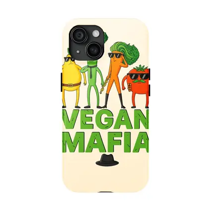 Vegan Mafia Funny Vegetable Characters Cartoon Art