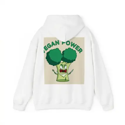 Angry Broccoli Character Vegan Power Art