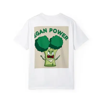 Angry Broccoli Character Vegan Power Art