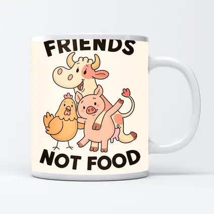 Friends Not Food Cute Farm Animals Cartoon