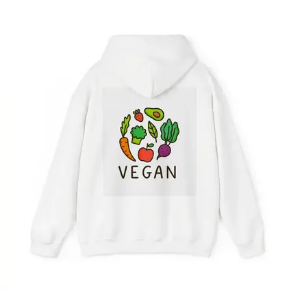 Vegan Vegetables Fruit Circle Illustration White Background