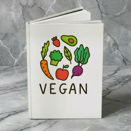 Vegan Vegetables Fruit Circle Illustration White Background