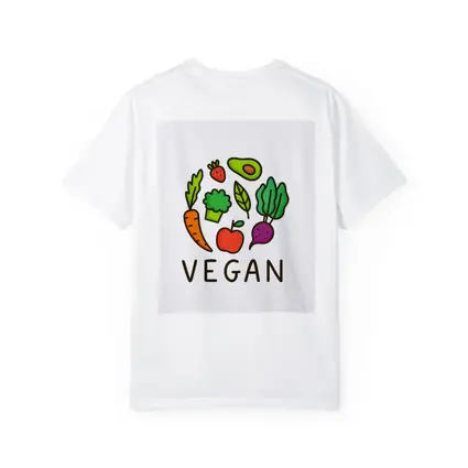 Vegan Vegetables Fruit Circle Illustration White Background