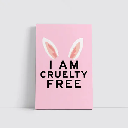 I Am Cruelty Free Bunny Ears Pink