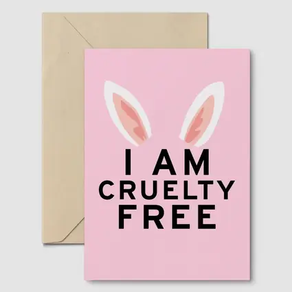 I Am Cruelty Free Bunny Ears Pink