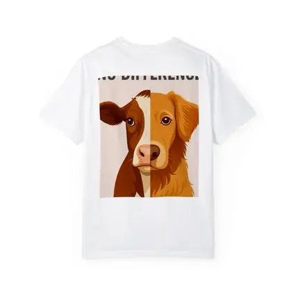 No Difference Cow Dog Split Face Art