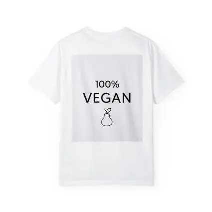 100 Percent Vegan Text Pear Icon White