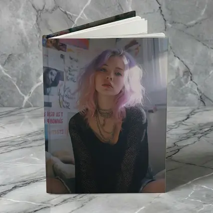 Pink Purple Hair Girl Bedroom Wall Posters
