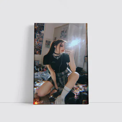 Edgy Girl Mirror Selfie Dark Aesthetic Room