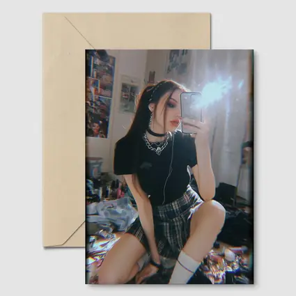 Edgy Girl Mirror Selfie Dark Aesthetic Room