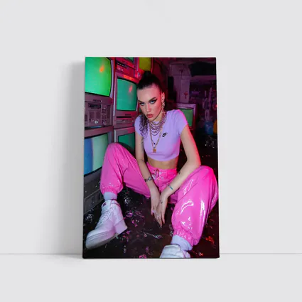 Nike Girl Neon Retro TV Room