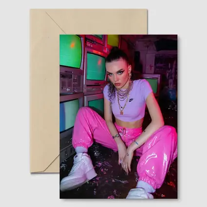 Nike Girl Neon Retro TV Room