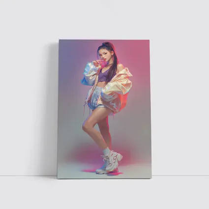 K-Pop Girl Pastel Gradient Fashion Portrait