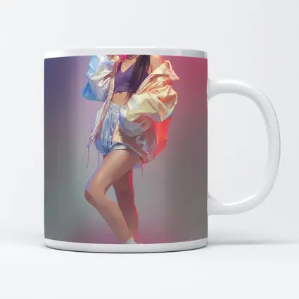 K-Pop Girl Pastel Gradient Fashion Portrait
