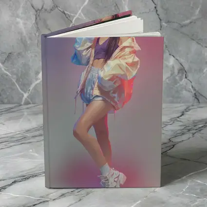 K-Pop Girl Pastel Gradient Fashion Portrait