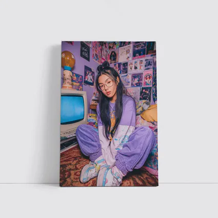 Y2K Aesthetic Girl Retro Bedroom Purple