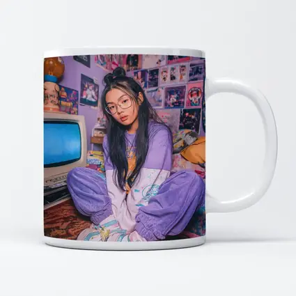 Y2K Aesthetic Girl Retro Bedroom Purple