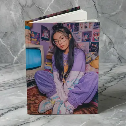 Y2K Aesthetic Girl Retro Bedroom Purple