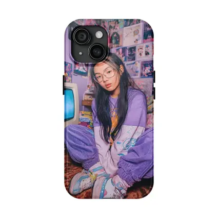 Y2K Aesthetic Girl Retro Bedroom Purple