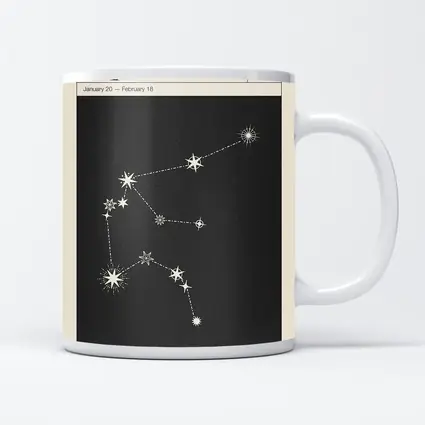 Aquarius Constellation Stars Dark Night Sky