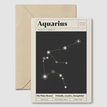 Aquarius Constellation Stars Dark Night Sky