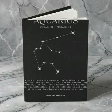 Aquarius Zodiac Constellation Dark Background Art