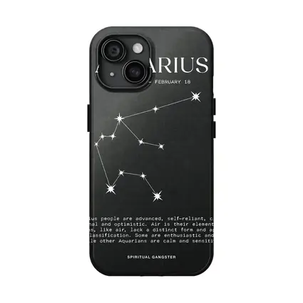 Aquarius Zodiac Constellation Dark Background Art