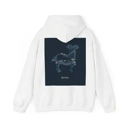 Aries Constellation Ram Dark Blue Background