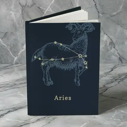 Aries Constellation Ram Dark Blue Background