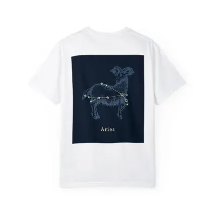 Aries Constellation Ram Dark Blue Background