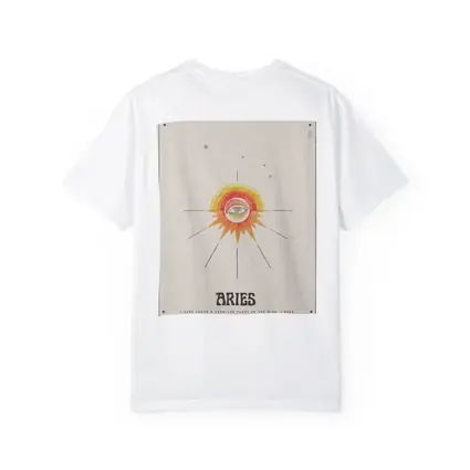 Aries Zodiac Eye Sun Retro Art