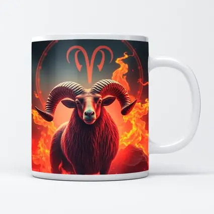 Aries Ram Fire Zodiac Sign Art