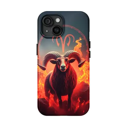 Aries Ram Fire Zodiac Sign Art