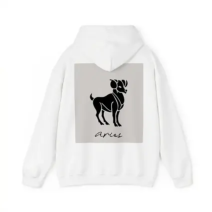 Aries Ram Zodiac Sign Beige Minimal Art