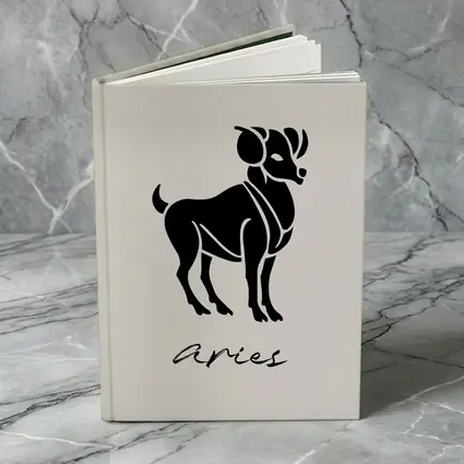 Aries Ram Zodiac Sign Beige Minimal Art