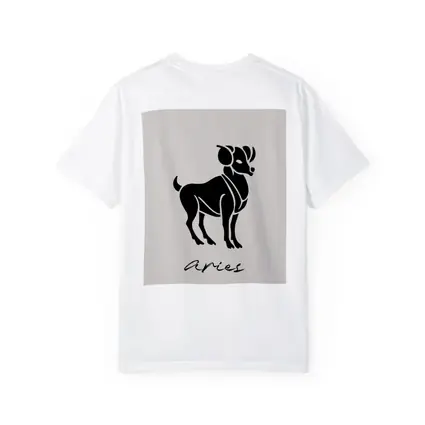 Aries Ram Zodiac Sign Beige Minimal Art