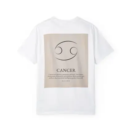Cancer Zodiac Sign Minimalist Beige Art