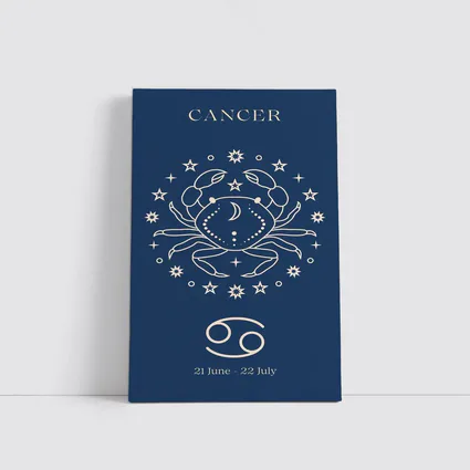 Cancer Zodiac Crab Celestial Dark Blue
