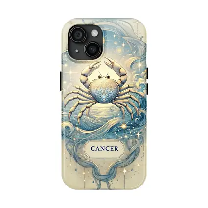 Cancer Zodiac Crab Celestial Blue Illustration