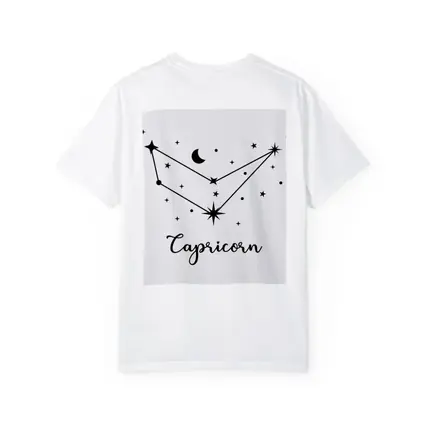 Capricorn Constellation Stars Moon Black White