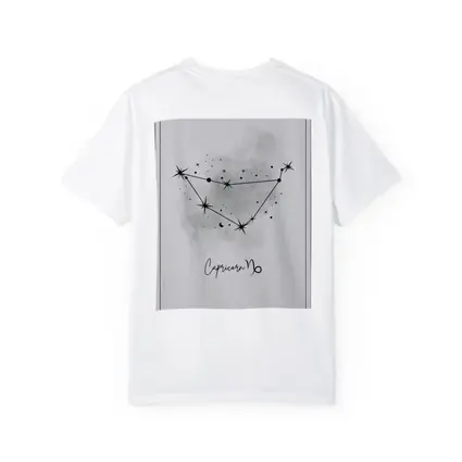 Capricorn Constellation Star Map Gray Art
