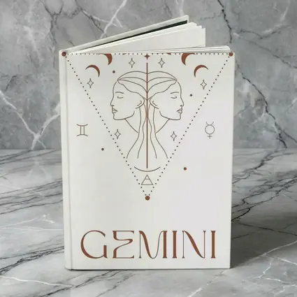 Gemini Zodiac Sign Celestial Line Art