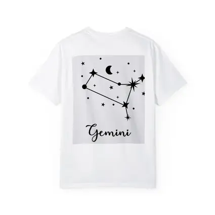 Gemini Constellation Stars Moon Black White