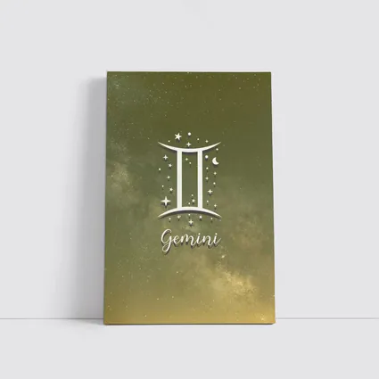 Gemini Zodiac Symbol Starry Night Sky