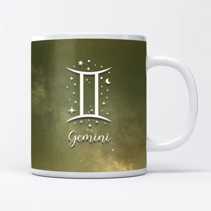 Gemini Zodiac Symbol Starry Night Sky