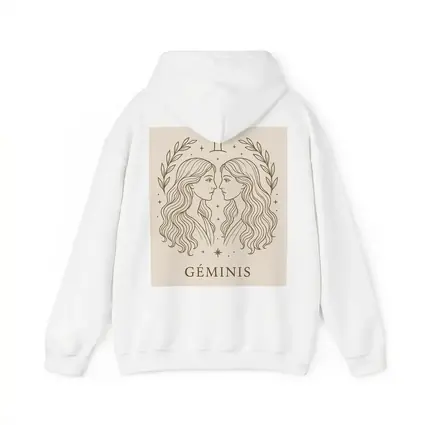 Gemini Zodiac Sign Line Art Beige