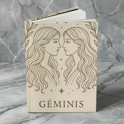 Gemini Zodiac Sign Line Art Beige