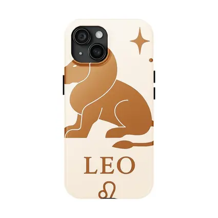 Leo Zodiac Sign Lion Celestial Beige Art