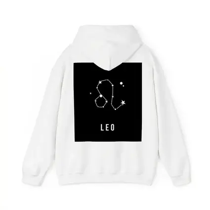 Leo Constellation Star Map Black Background